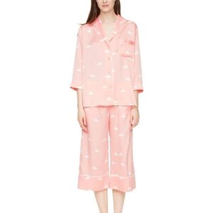 Kate Spade Lady Swan Capri Pink Pajama Set Intimates Sleepwear
